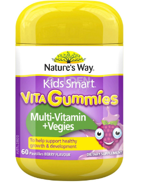 『 Nature's Way』  佳思敏 Kids Smart兒童複合維生素+蔬菜軟糖 60粒