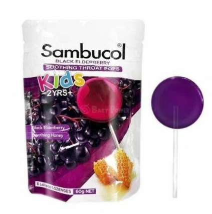 『  Sambucol 』 黑接骨木潤喉棒棒糖