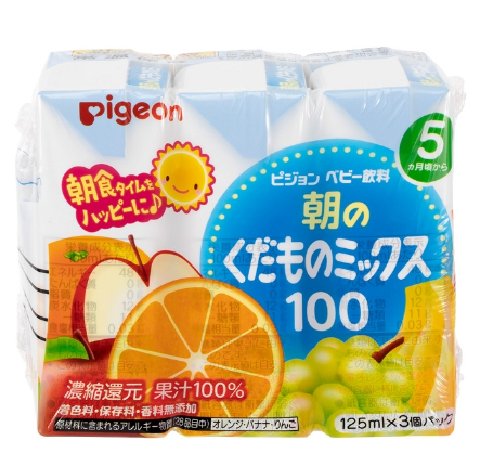 『Pigeon』雜果汁 (125ML X 3盒) (5個月以上)