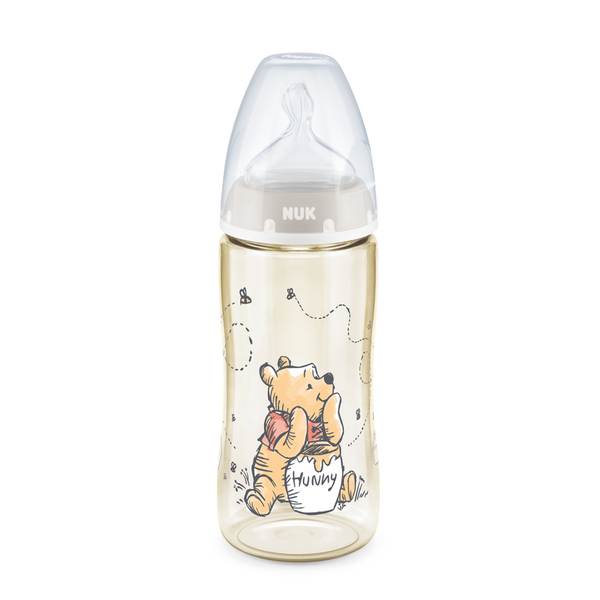 『NUK』迪士尼小熊維尼 PCH 300mL 寬口PPSU奶瓶/矽膠奶嘴0-6個月中孔 (款式隨機出貨)