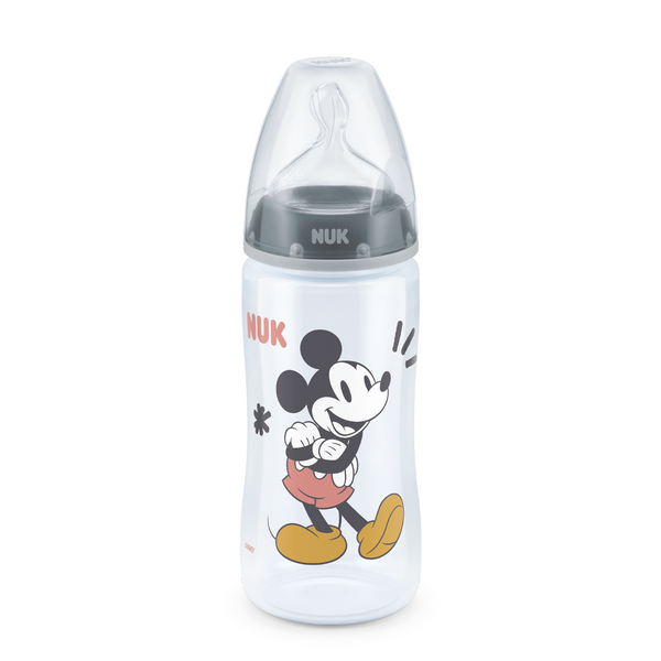 『NUK』迪士尼米奇300ML寬口PP溫度感應奶瓶/矽膠奶咀2號中孔 (款式隨機出貨)