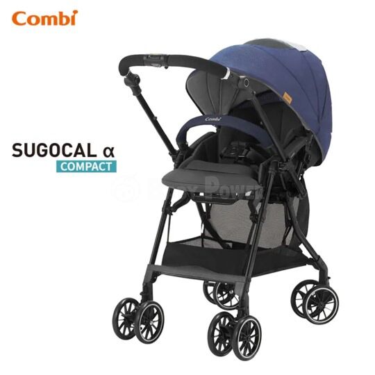 Combi Sugocal compact Alfa四輪轉向嬰兒車  (藍色)